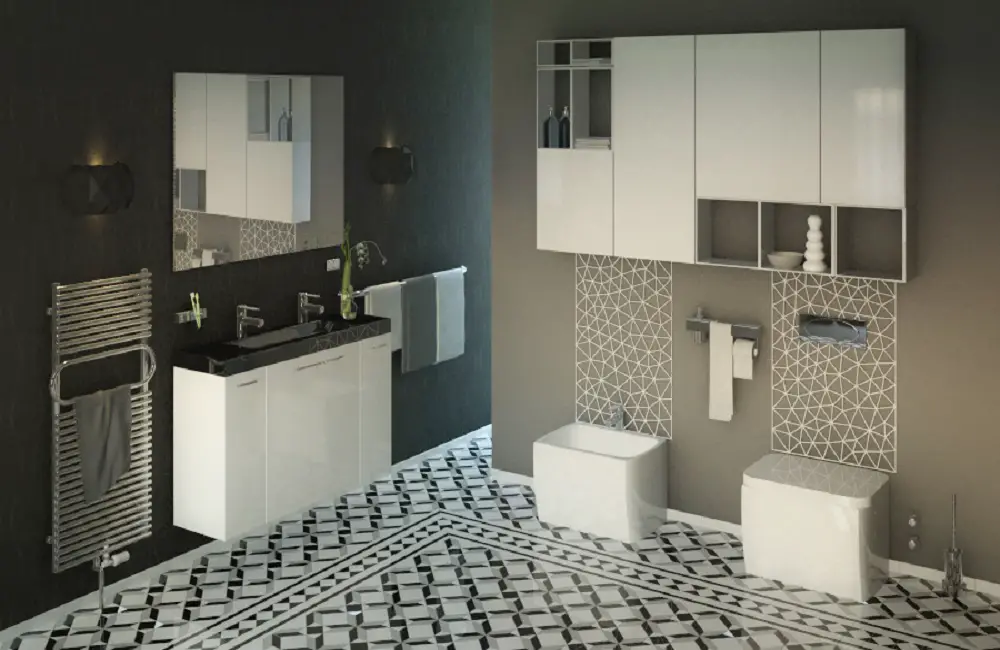 Black And White Tile Bathroom Ideas