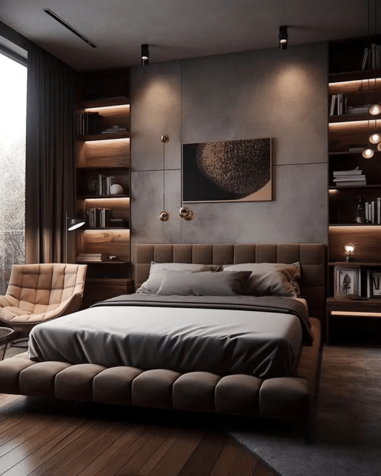 32 Luxurious Men's Bedroom Ideas for Modern Masculine Style - Drop By My Home