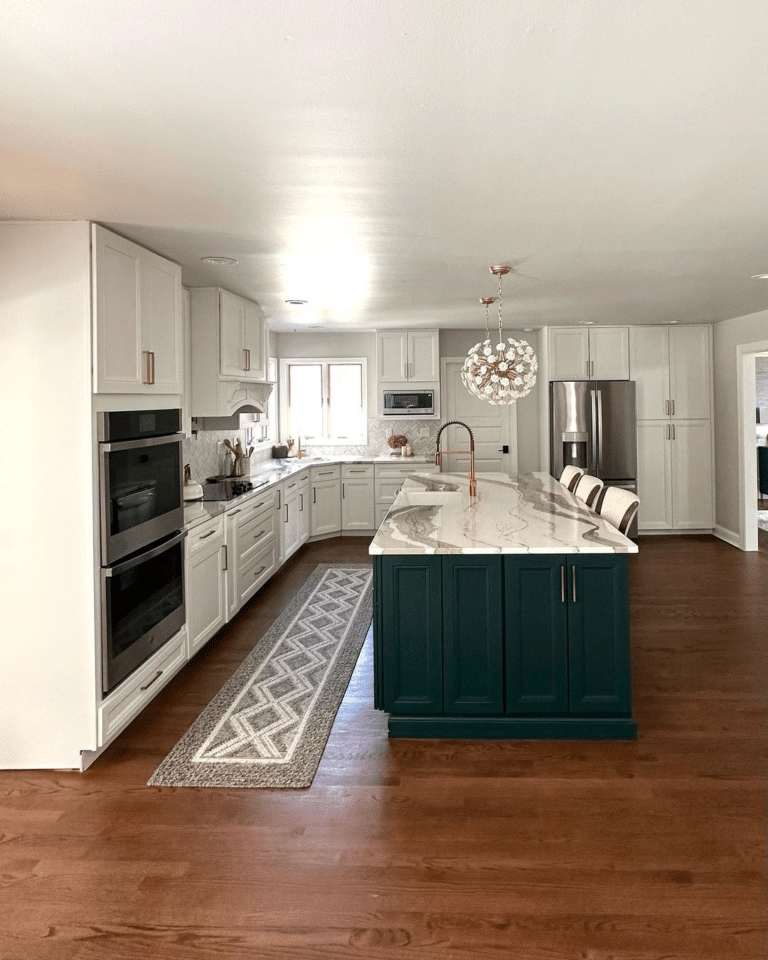 Picture of 25 Ecstatic Green Kitchen Island Ideas That Amaze You - Drop By My Home