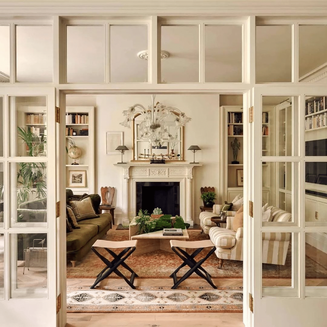 25 Welcoming Living Room With French Door Ideas - Drop By My Home