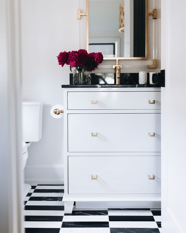 30 Fancy Black And White Tile Bathroom Ideas You Will Love - Drop By My ...
