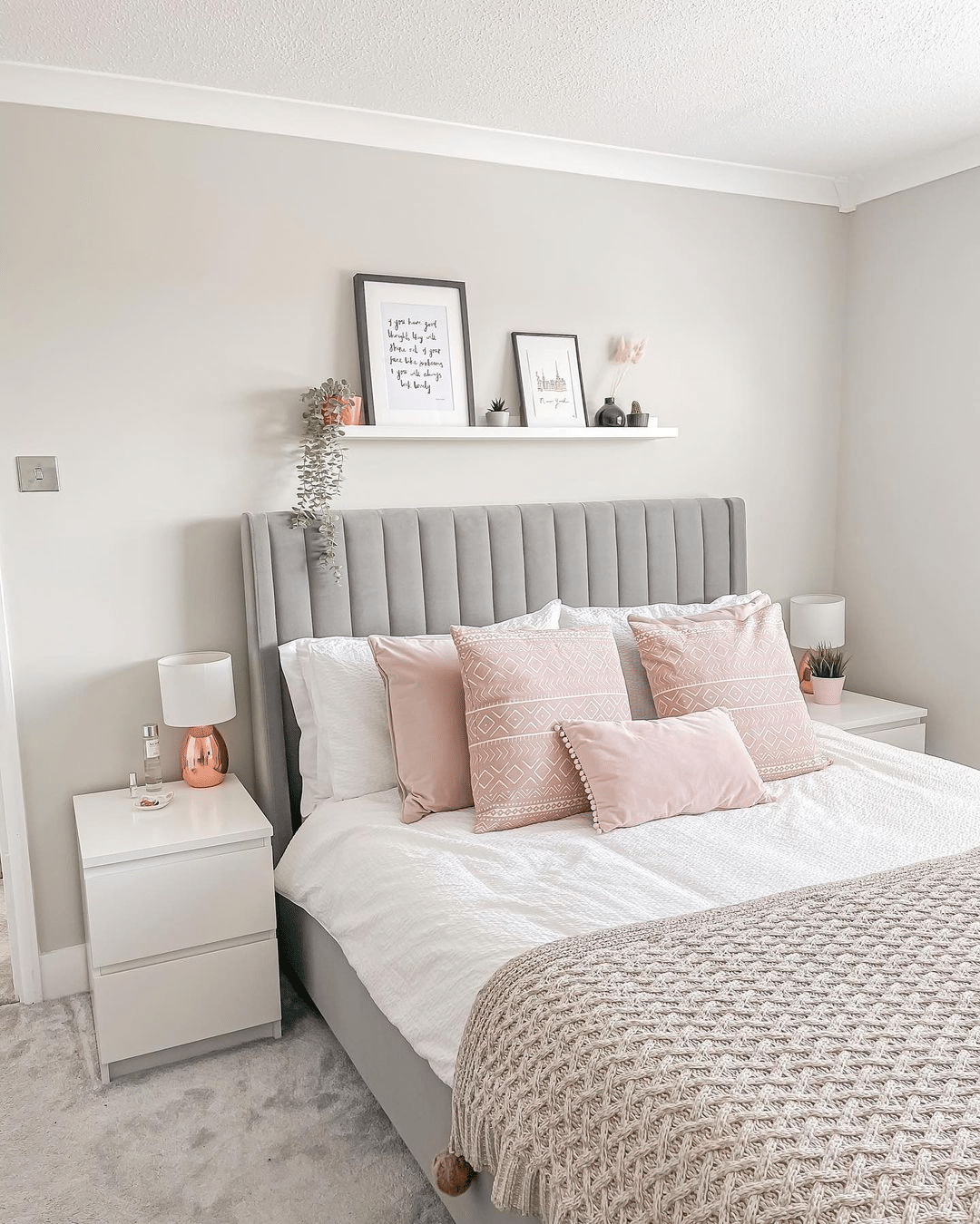 27 Modern Pink And Grey Bedroom Ideas You Will Love - Drop By My Home