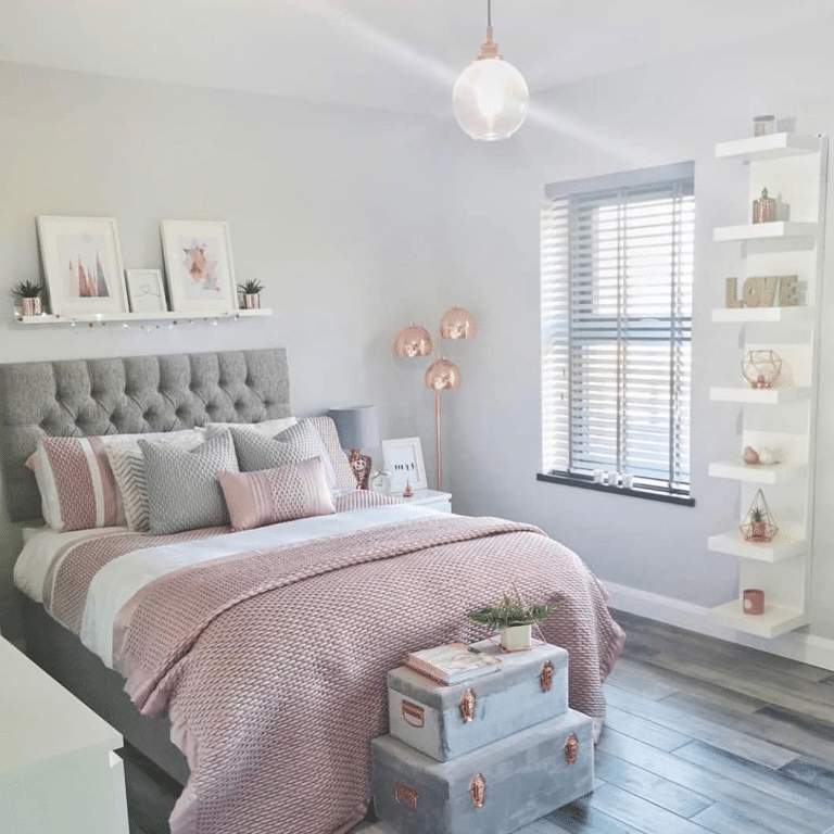 27 Modern Pink And Grey Bedroom Ideas You Will Love - Drop By My Home